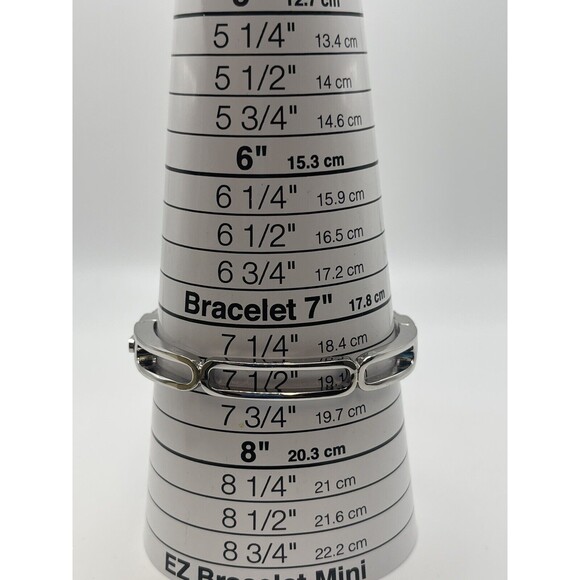 Charter Club Silver Tone Crystal Hinge Bangle Bracelet New - Picture 8 of 10